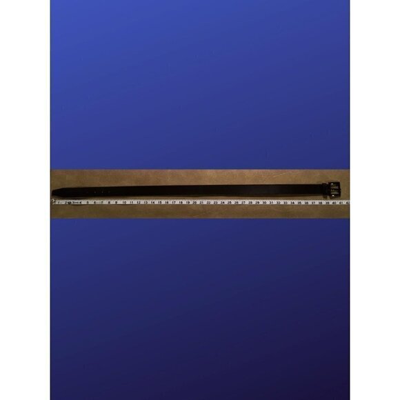 UNBRANDED 100% Synthetic Wide Belt #102618, Dark Brown/Black Stainless, NWOT - Picture 4 of 4